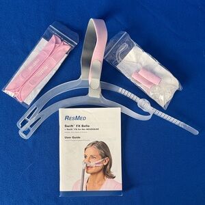 ResMed Swift FX Bella Headgear & Soft Wraps in Pink. New without package. 61580